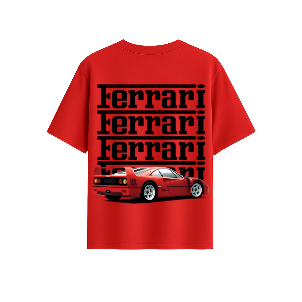 FERRARI OVERSIZED PRINTED T-SHIRT